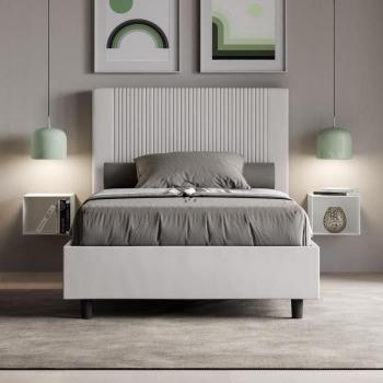 Cama tapizada en cuero sintético 120x190