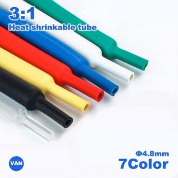Tubo Retráctil Doble Pared 1 m con Pegamento Adhesivo