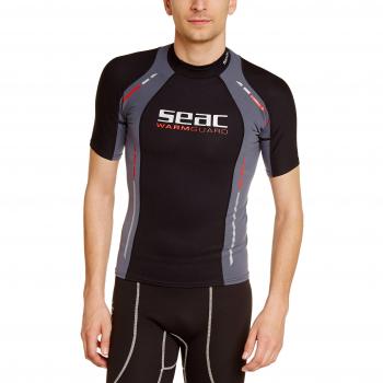 Seac Herren Schnorchel‑Shorts – Thermo‑Neopren, UV‑Schild, schwarz/grau, XS