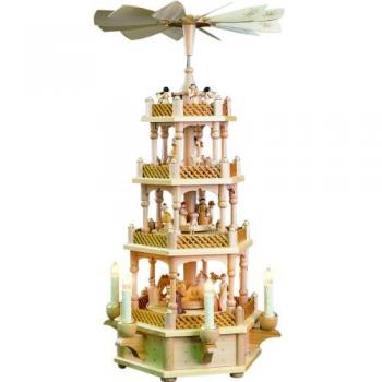 Handgefertigte Pyramide Christi Geburt 59 cm