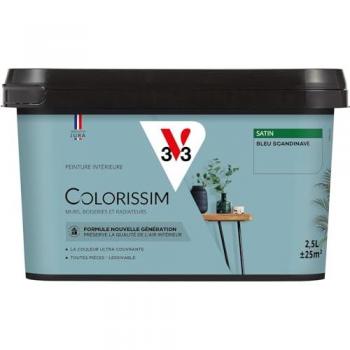 V33 Peinture Murale Satinée Colorissim Argile Kaki 2,5L