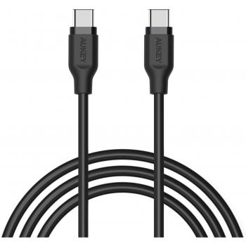 Schwarzes AUKEY USB‑C Kabel 1,8 m – Schnellladen & Datenübertragung