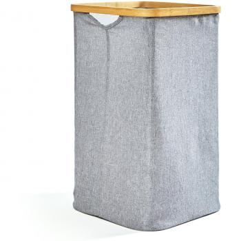 Bambuswald panier à linge flexible 50 L, gris – montage facile