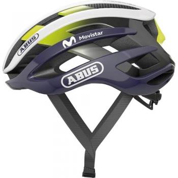 Casque ABUS Airbreaker Movistar Team 2024 Bleu Vert Blanc (M)