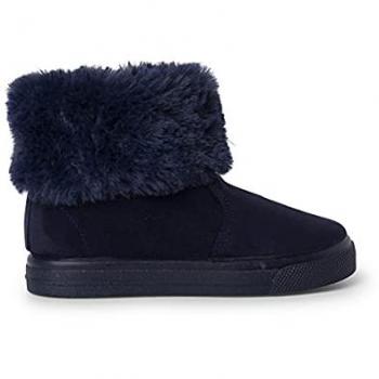 Botas de niña Pisamonas con cuello de pelo y cremallera