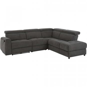 Anthrazitfarbenes Ecksofa Sentrano
