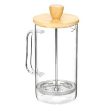 Théière borosilicaté 600 ml avec couvercle en bambou