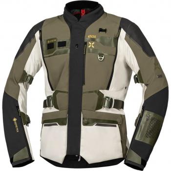 Venture‑GTX 1.0 wasserdichte Textil-Motorradjacke – Grau-Grün – M (männlich)