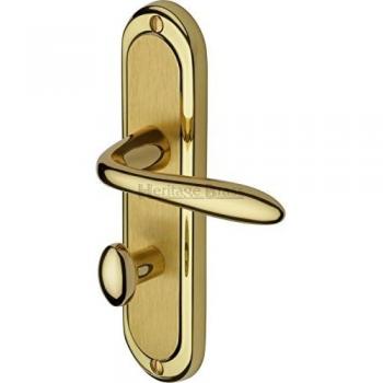 Henley Bathroom Door Handle Set (Mayfair Split Finish)