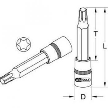 Tournevis Torx T20 3/8 – Douille chromée KS Tools