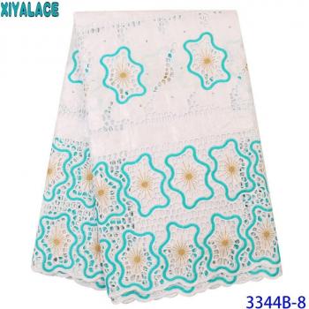 Bazin Riche tissu avec dentelle brodée et pierres KS3344B