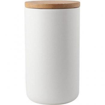Tarro organizador de granos con tapa de madera