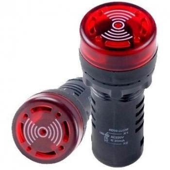 2Pcs AD16-22SM AC/DC LED Signal Light with Buzzer