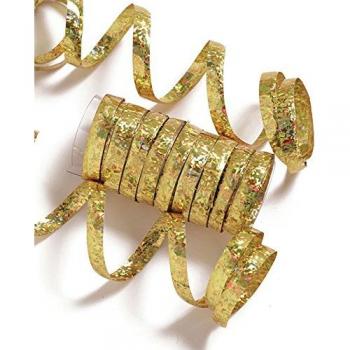 Goldglitzer Luftschlange M258 – Holografisch, ein Stück, rot, S