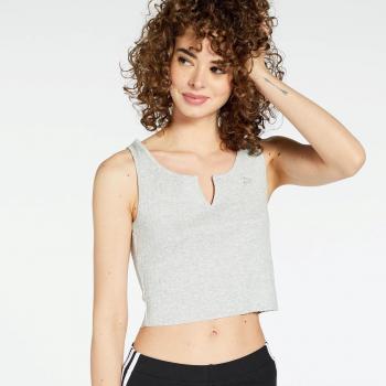 T-shirt Crop Basic Grigia M
