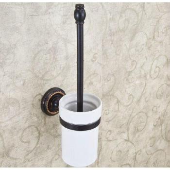 Black Oil Rubbed Bronze Bath Set with Toilet Paper Holder