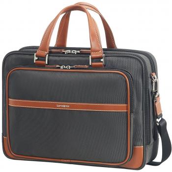 SAMSONITE Fairbrook 15,6 Business-Mallette – 42 cm, 18,5 l – Schwarz/Cognac