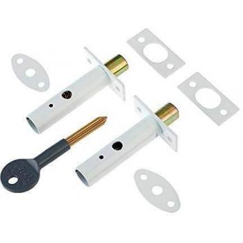 Yale Locks YALP2PM444WE PM444 Door Security Bolts, White Finish, Visi Pack of 2