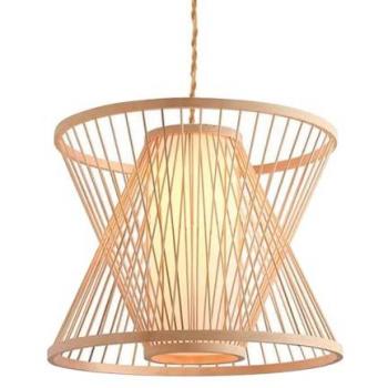 Lampada LED a sospensione giapponese in bambù Rise