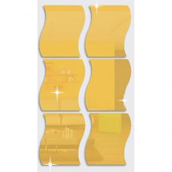 Carreau Miroir 3D Vagues – Pack 6 pièces