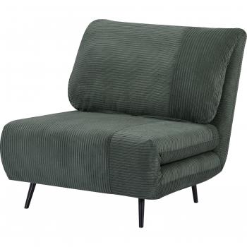 Poltrona Letto 2 in 1 Singola HOMCOM con Schienale Regolabile su 3 Livelli, Imbottitura Morbida e Resistente Struttura in Legno e Acciaio
