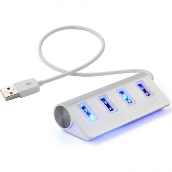 Hub USB 4 Ports Haute Vitesse en Aluminium