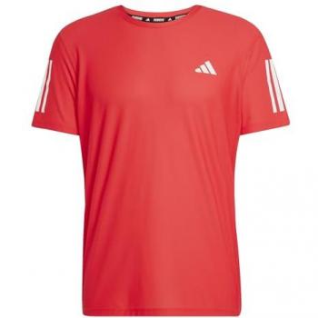 Red Ruby Adidas Own The Run T-Shirt, XS, Male, Short Sleeve