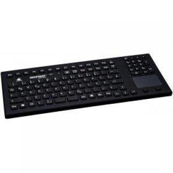 InduKey InduProof TOUCH Tastatur mit IP68 und Touchpad USB Schwarz (KG24209)