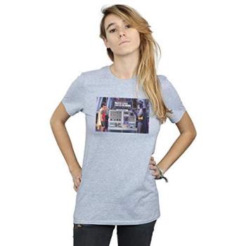 DC Comics Batman TV Series Batcomputer Women’s T‑Shirt in Grey