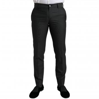 Dolce & Gabbana Slim Fit Stretch Trousers in Dark Gray