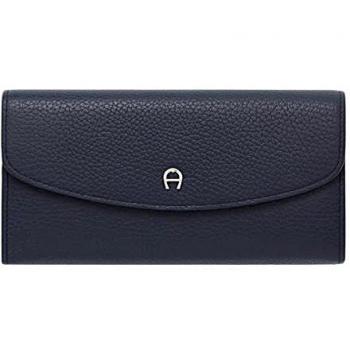 Aigner Basics Leather Wallet 19.5cm in Blue
