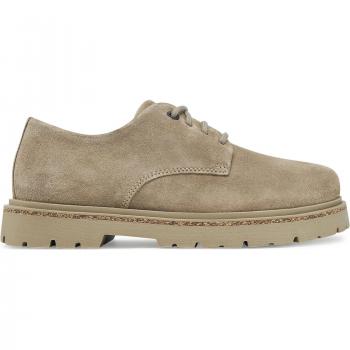 Highwood Lace Low in Pelle Scamosciata Taupe