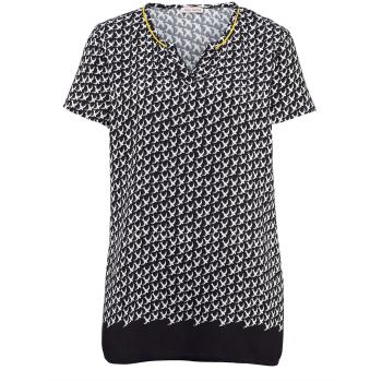 Allover Vogelprint Bluse für Damen – Alba Moda, Größe 34