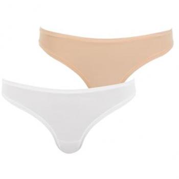 Paquet de 2 tangas Easy Seconde Peau Blanc en coton pour femmes