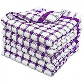 Wonderdry Soft Monocheck Black/White Jumbo Thick Kitchen Dish Cleaning Drying Cloth Pack of 6