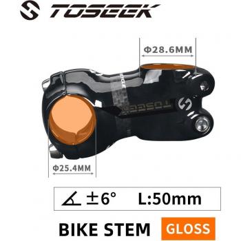 Tige Guidon TOSEEK Carbone/Aluminium 25,4 mm – 80 mm