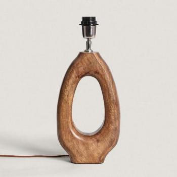 Base Lámpara de Mesa Madera Darshan Natural Decoración Salón