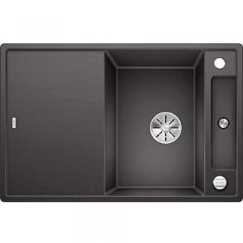 BLANCO Axia III 45 S Silgranitspüle, Felsgrau, inkl. InFino-Ablaufsystem