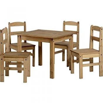 Mexican Style Corona Dining Set with Four Chairs