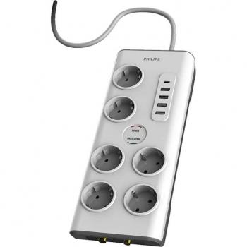 Philips Multiprise X6 USB Coax – station d’alimentation