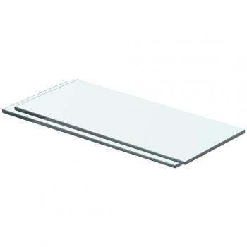2 pcs Shelves Clear Glass 40x12 cm vidaXL