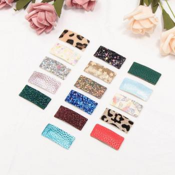 Kids Snap-On Leopard Hair Pins – 16 Color Mix