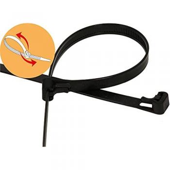 Fascetta di cavi Max Hauri AG 136687 – 300 mm, 7,5 mm, 20x, colore nero