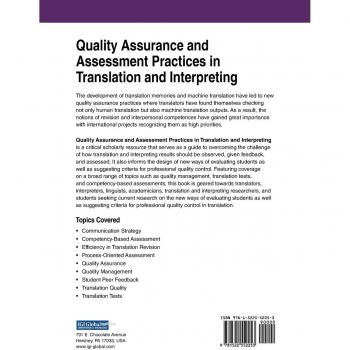 Quality Assurance and Assessment Practices in Translation and Interpreting