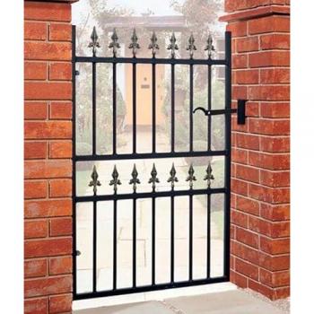 Electro‑Galvanized Black Powder Coated Corfe Gate – 991 × 1168 mm