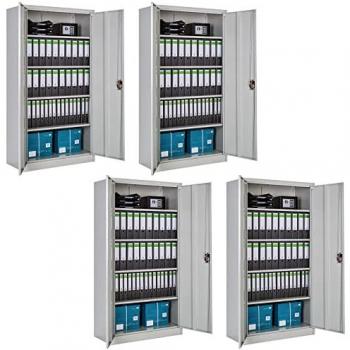 Set de 4 Armarios Archivadores Tectake