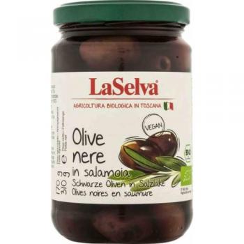 Schwarze Oliven in Salzlake, La Selva