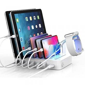 Soopii 60W Dual Voltage Charging Hub – 6 Ports & 8 Cables