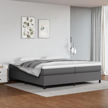 Synthetic Leather Lova 200×200 cm Velvet‑Grey Sofa/Bed by vidaXL (Spring‑Loaded)