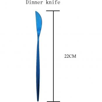 Blaues Edelstahl Besteckset